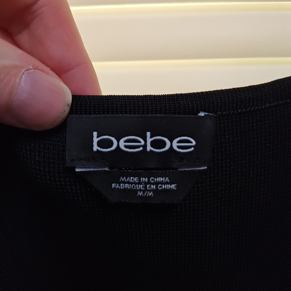 bebe Black Sleeveless Cutout Bodycon Dress - Picture 2 of 6